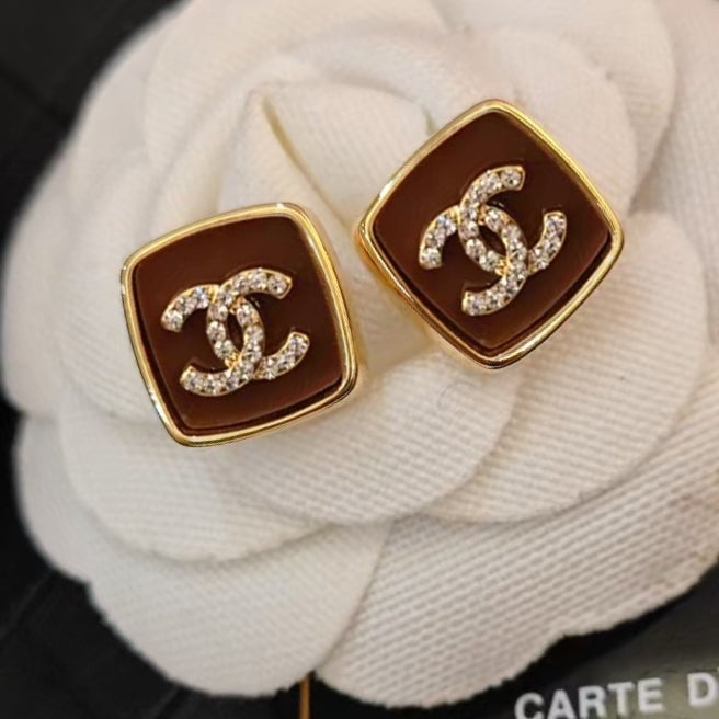 yellow 925 sterling silver floral Stud Earrings for women - alternate angle view 9