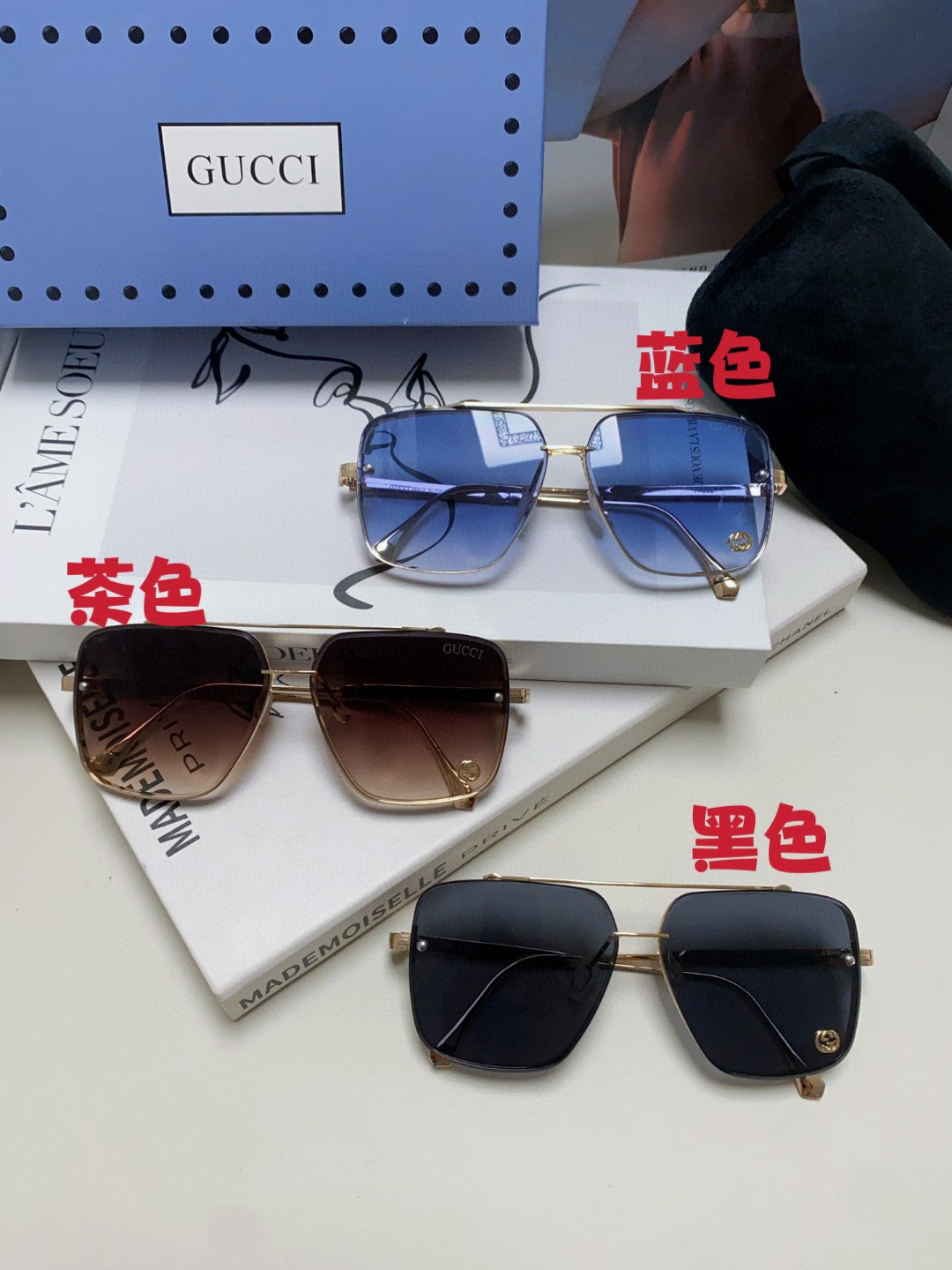 gold metal sun Sunglasses for men - alternate angle view 10