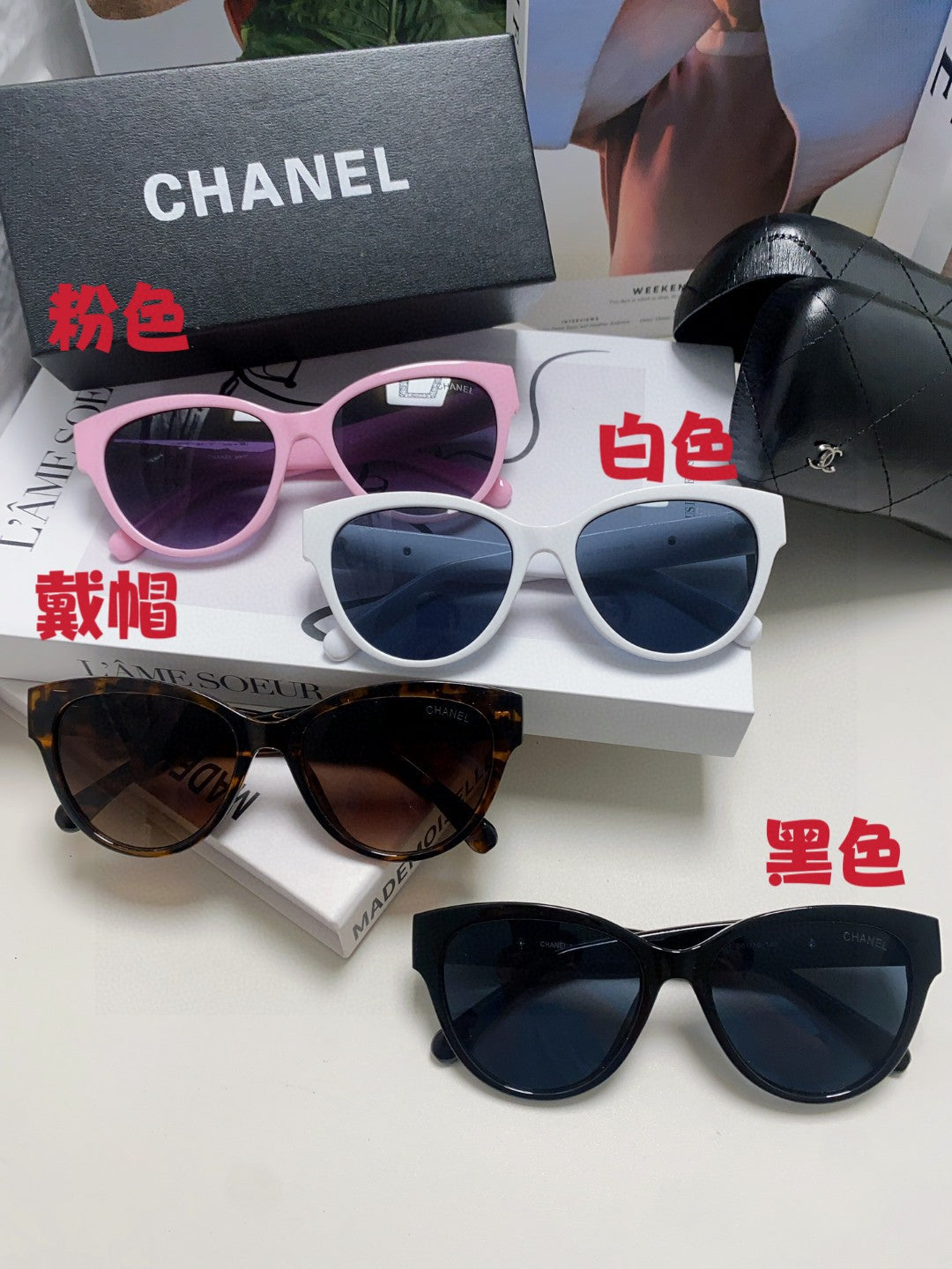 purple pearl heart Sunglasses for women - alternate angle view 10