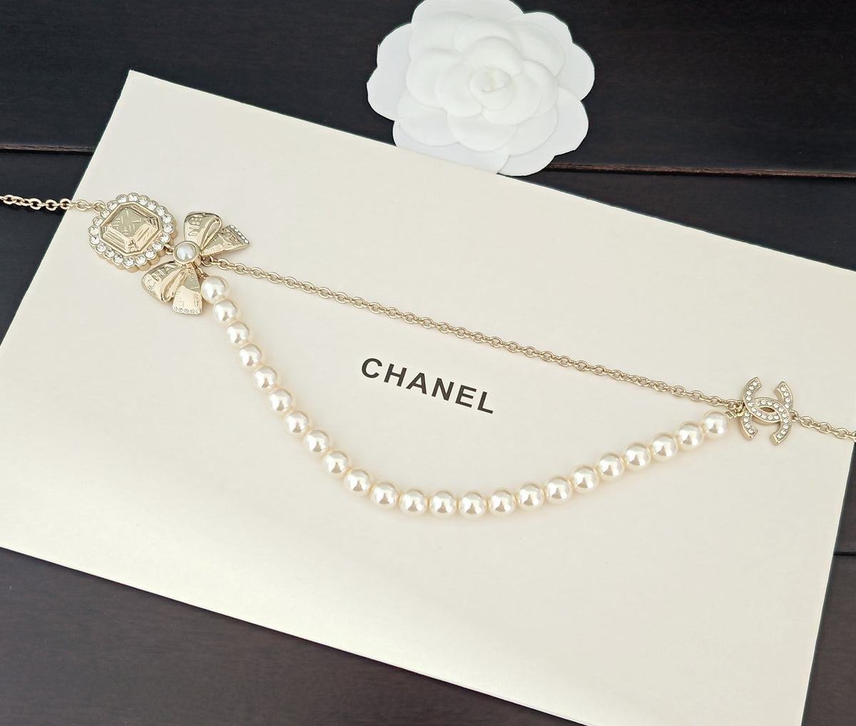 light gold brass butterfly Necklace for women - alternate angle view 5