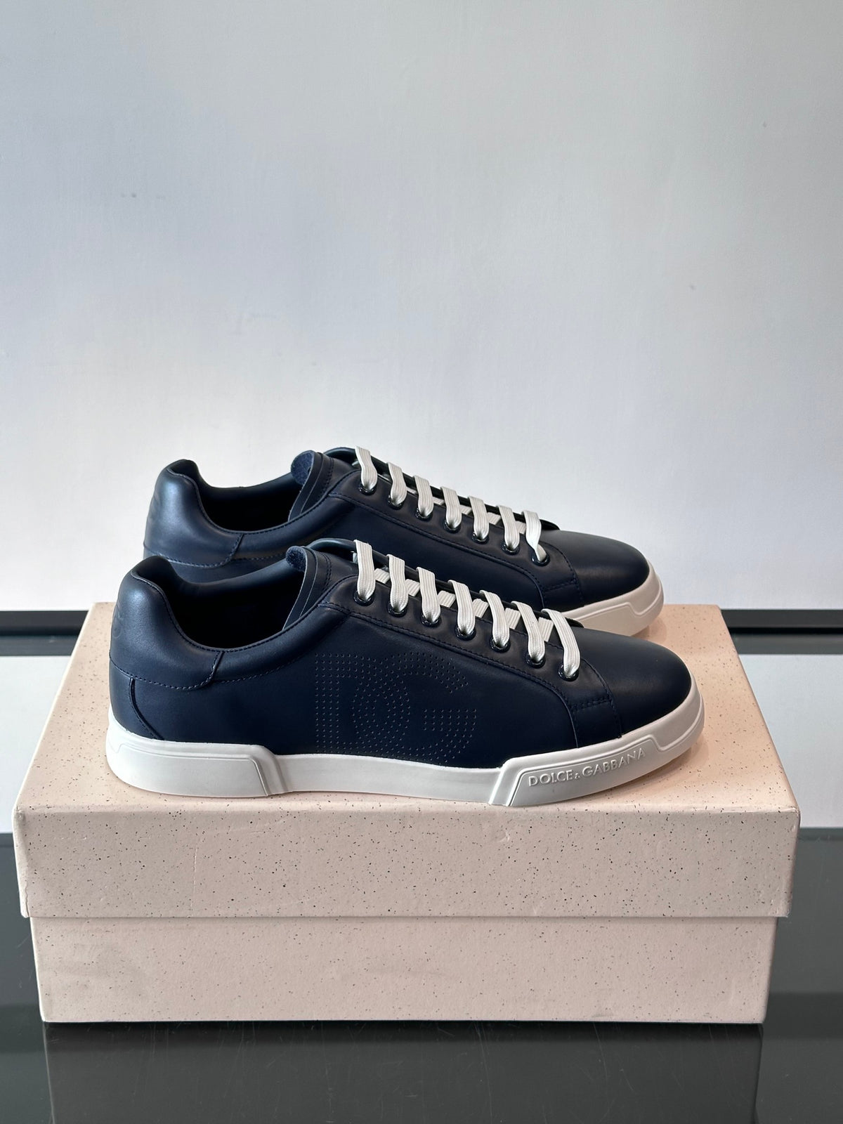 Dolce & Gabbana DG Heavy-Craft Calfskin Sneakers with 5D Accents