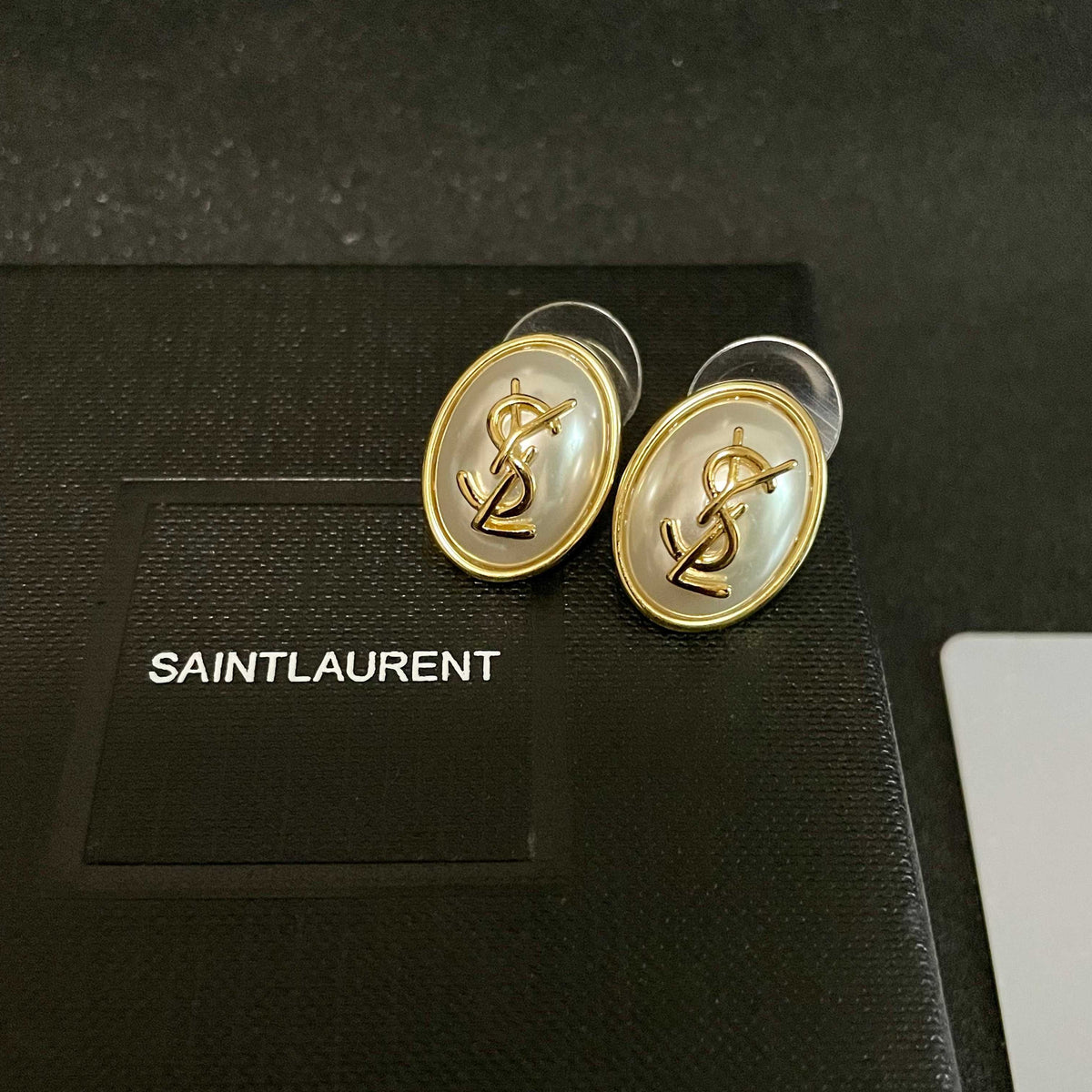 gold 925 sterling silver vintage Stud Earrings for women - alternate angle view 9