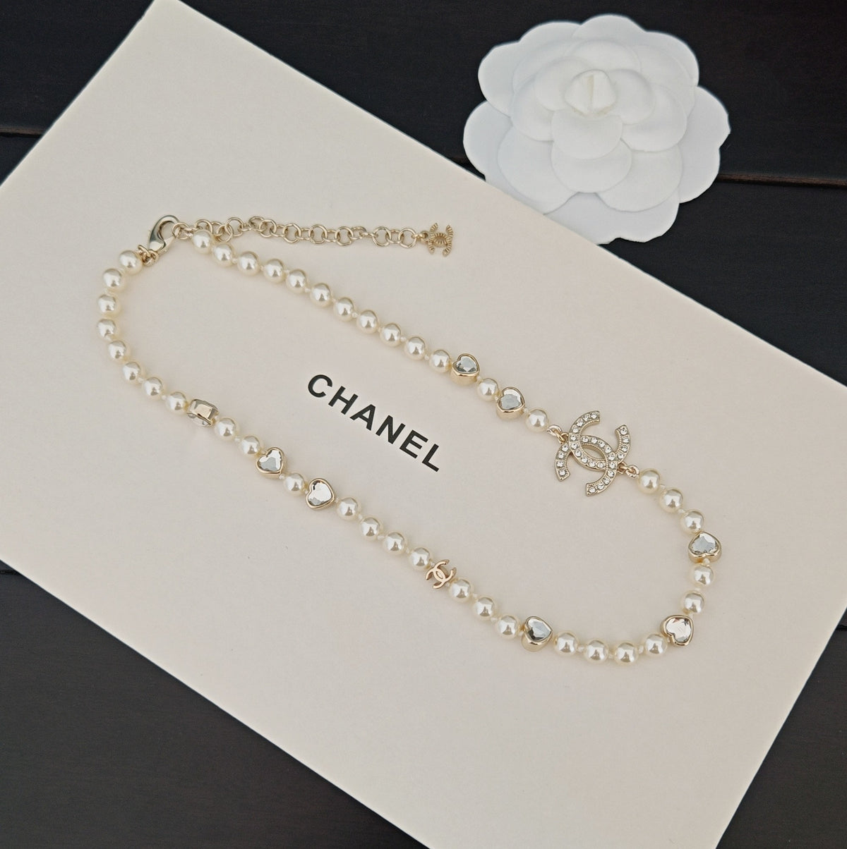 white brass heart Necklace for women - alternate angle view 6