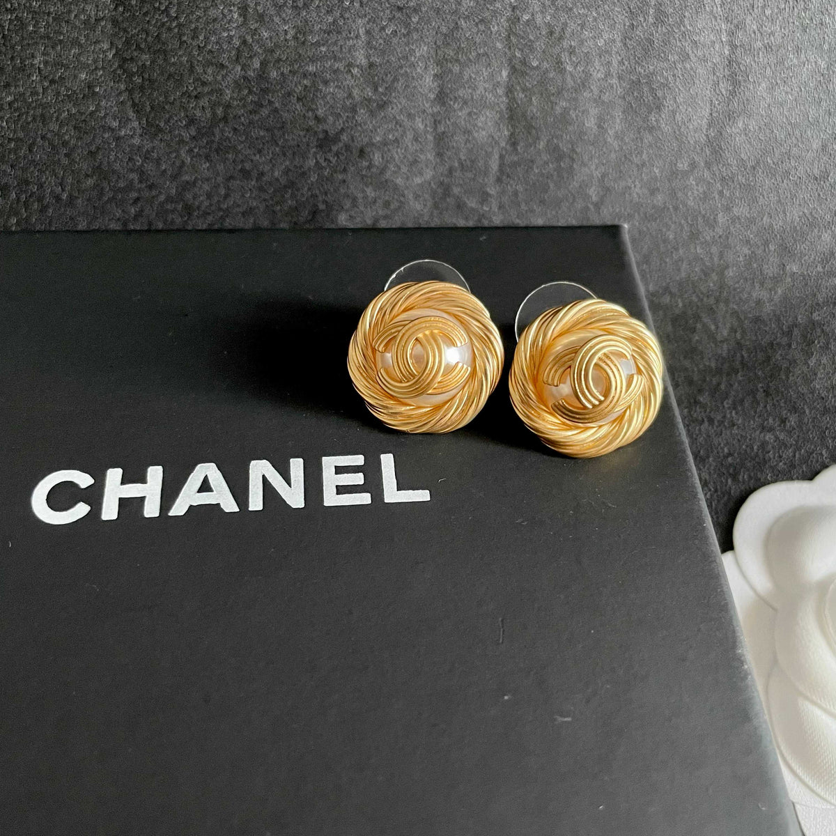 double c Stud Earrings for women - alternate angle view 9