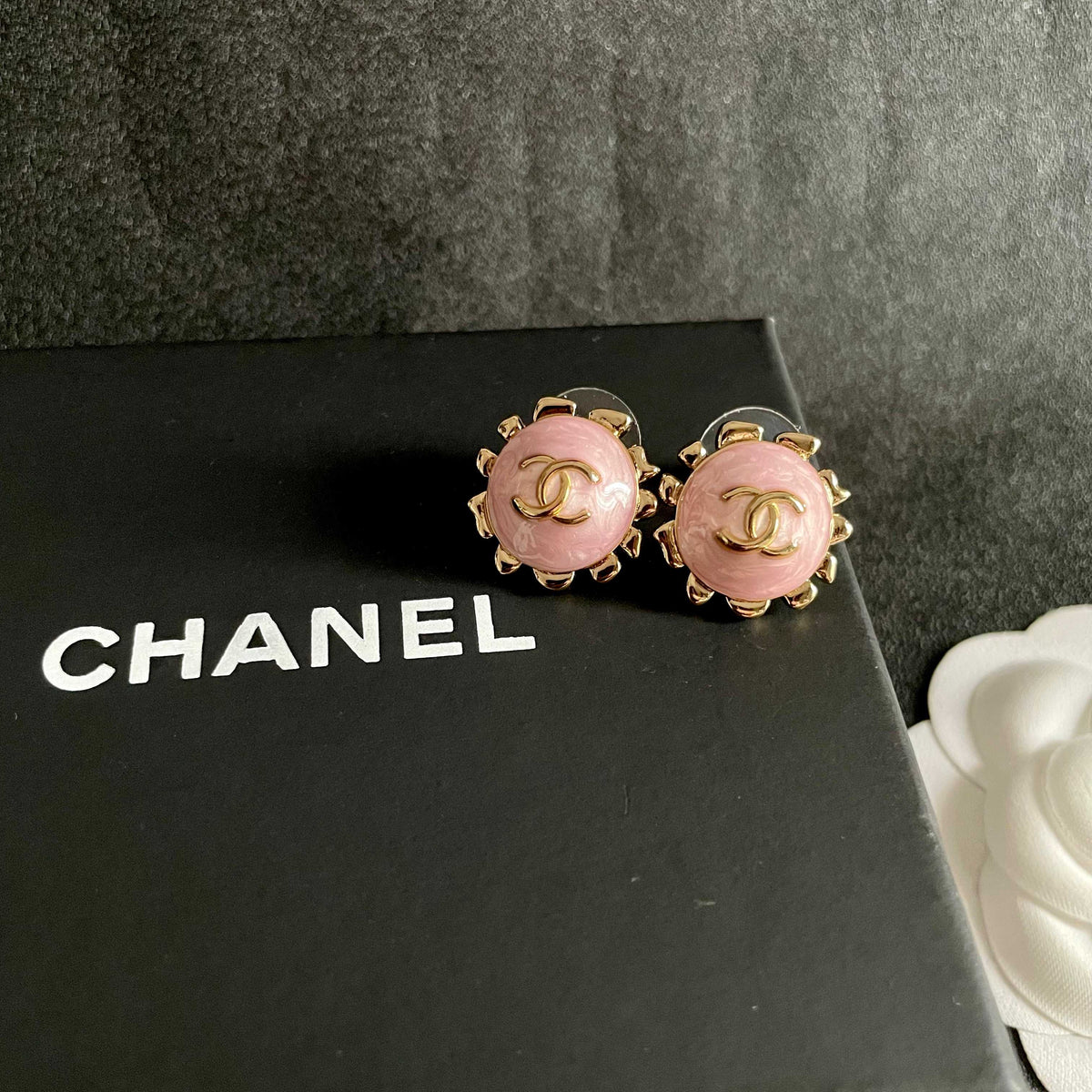 double c Stud Earrings for women - alternate angle view 9