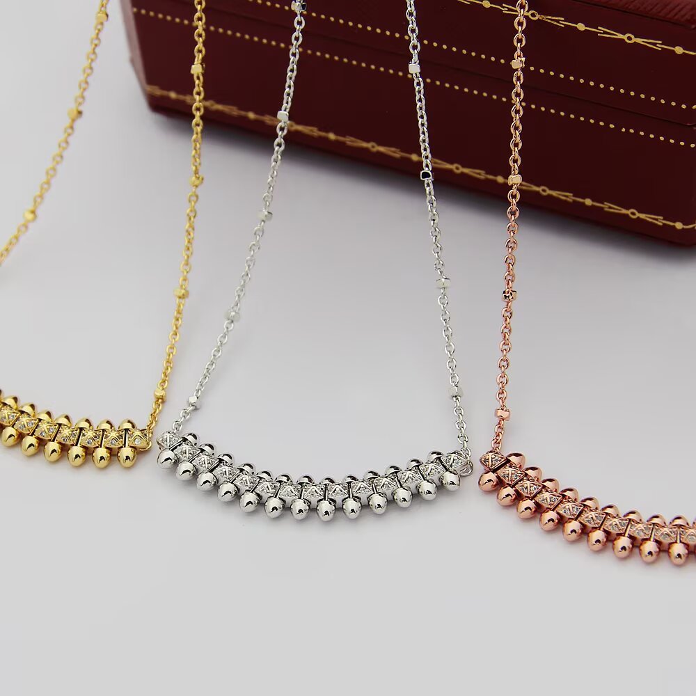 gold crystal Necklace for women - alternate angle view 9