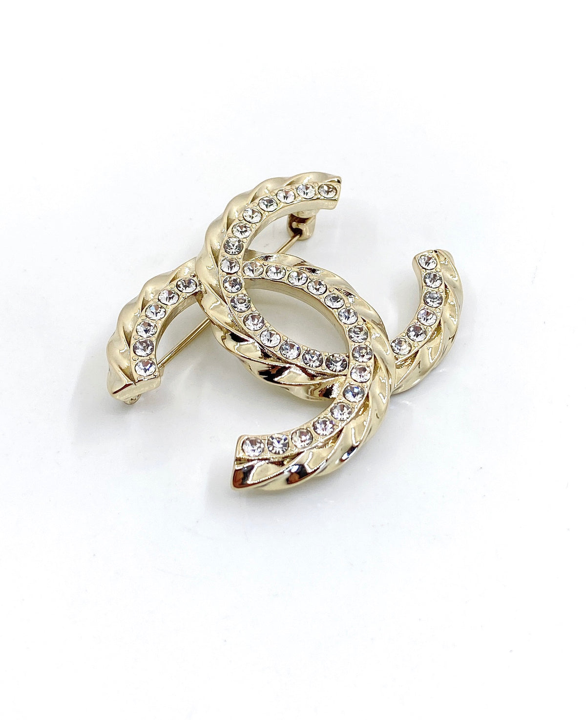 yellow brass Brooch for women - alternate angle view 5