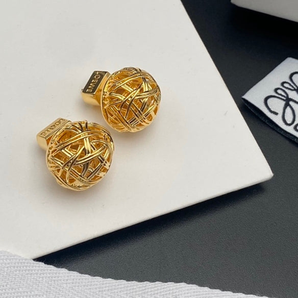 gold brass floral Drop Earrings for women - alternate angle view 9