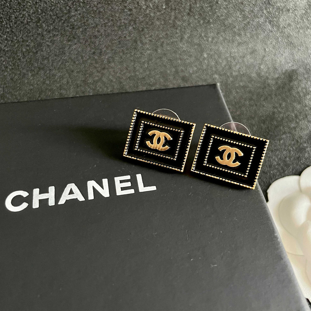 double c Stud Earrings for women - alternate angle view 9