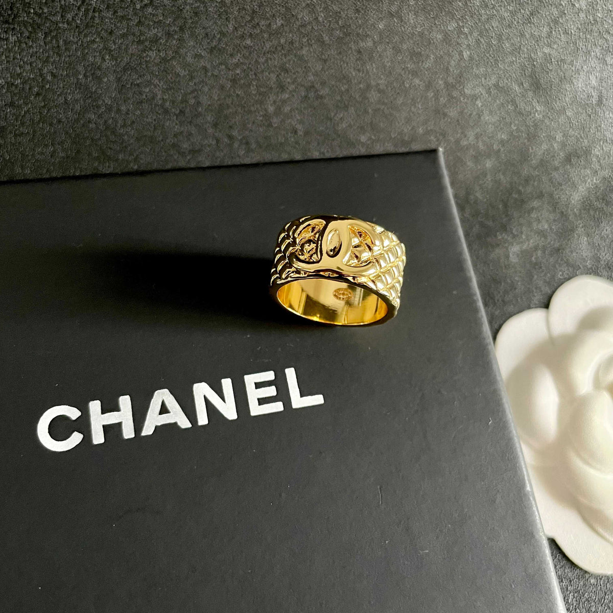 white letter Ring for women - alternate angle view 9