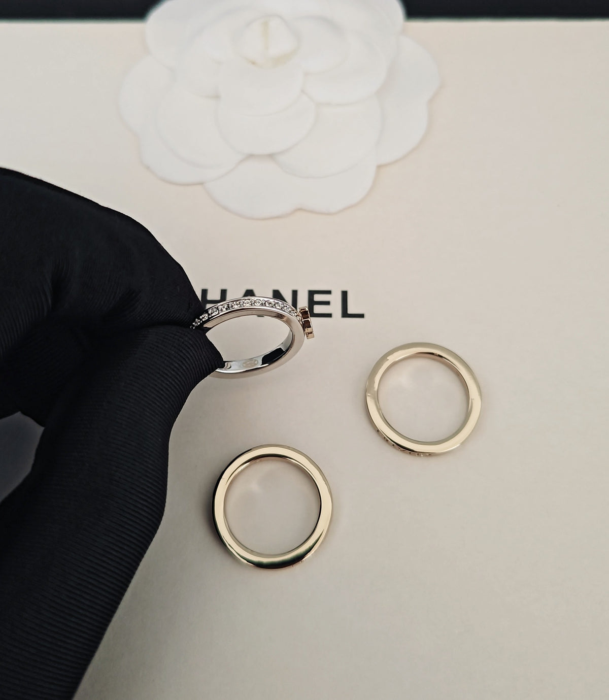 two-tone brass Ring for women - alternate angle view 7