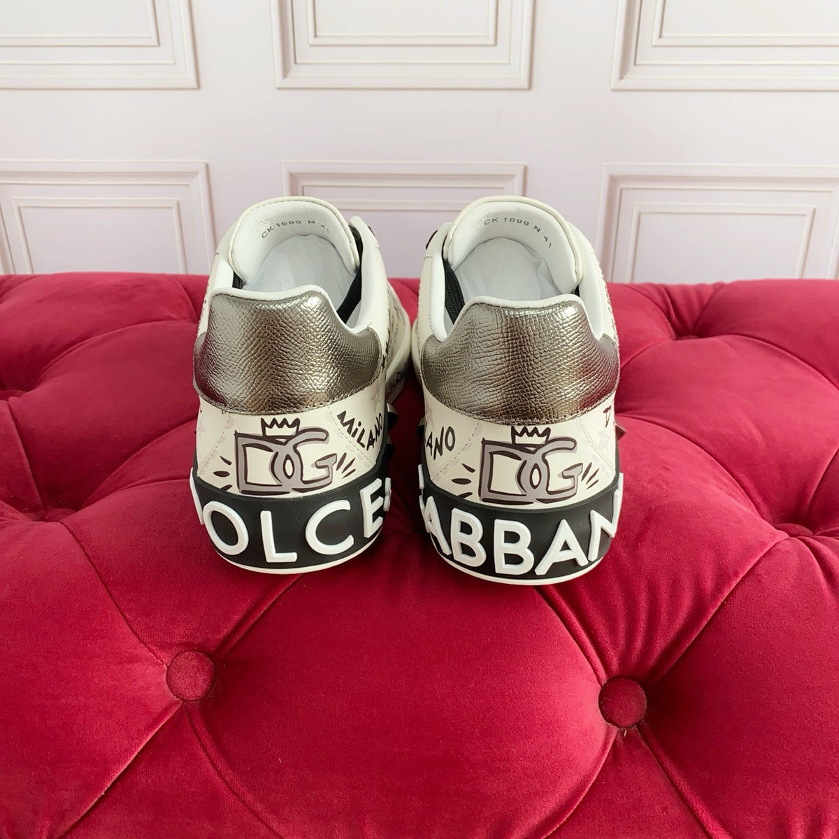 Dolce & Gabbana DG Heavy-Craft Calfskin Sneakers with 5D Accents