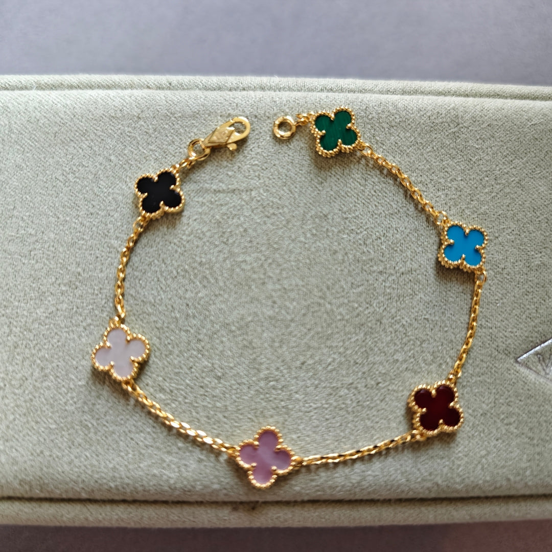 multicolor clover Bracelet for women - alternate angle view 6