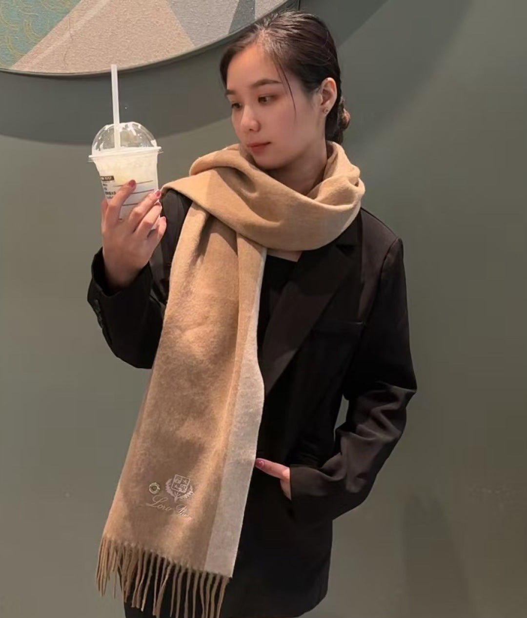 velvet luxury Shawl for women - alternate angle view 9