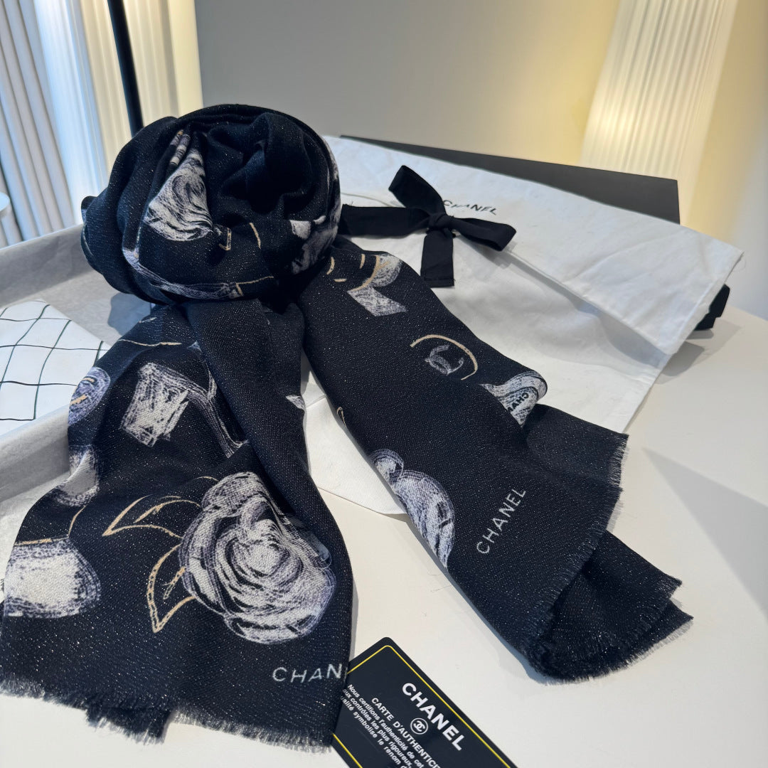 silver velvet Scarf for women - alternate angle view 11
