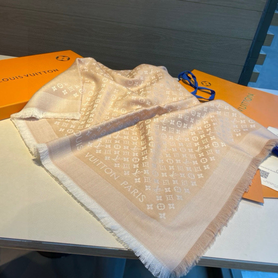 wool floral Shawl for women - alternate angle view 9