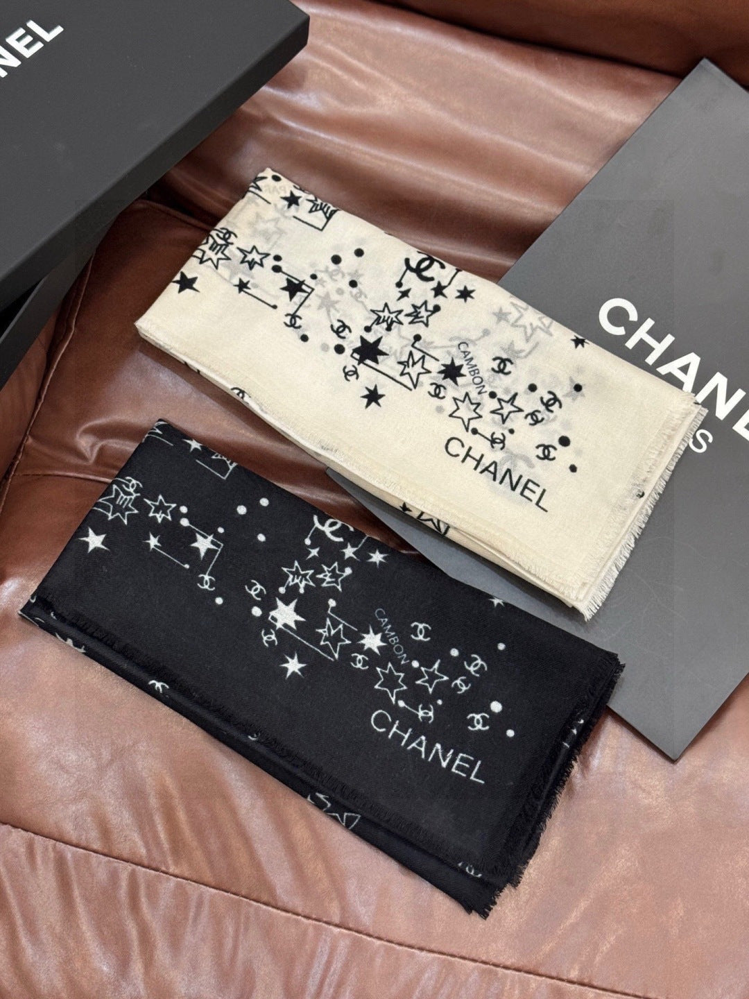 black velvet double c Shawl for women - alternate angle view 9