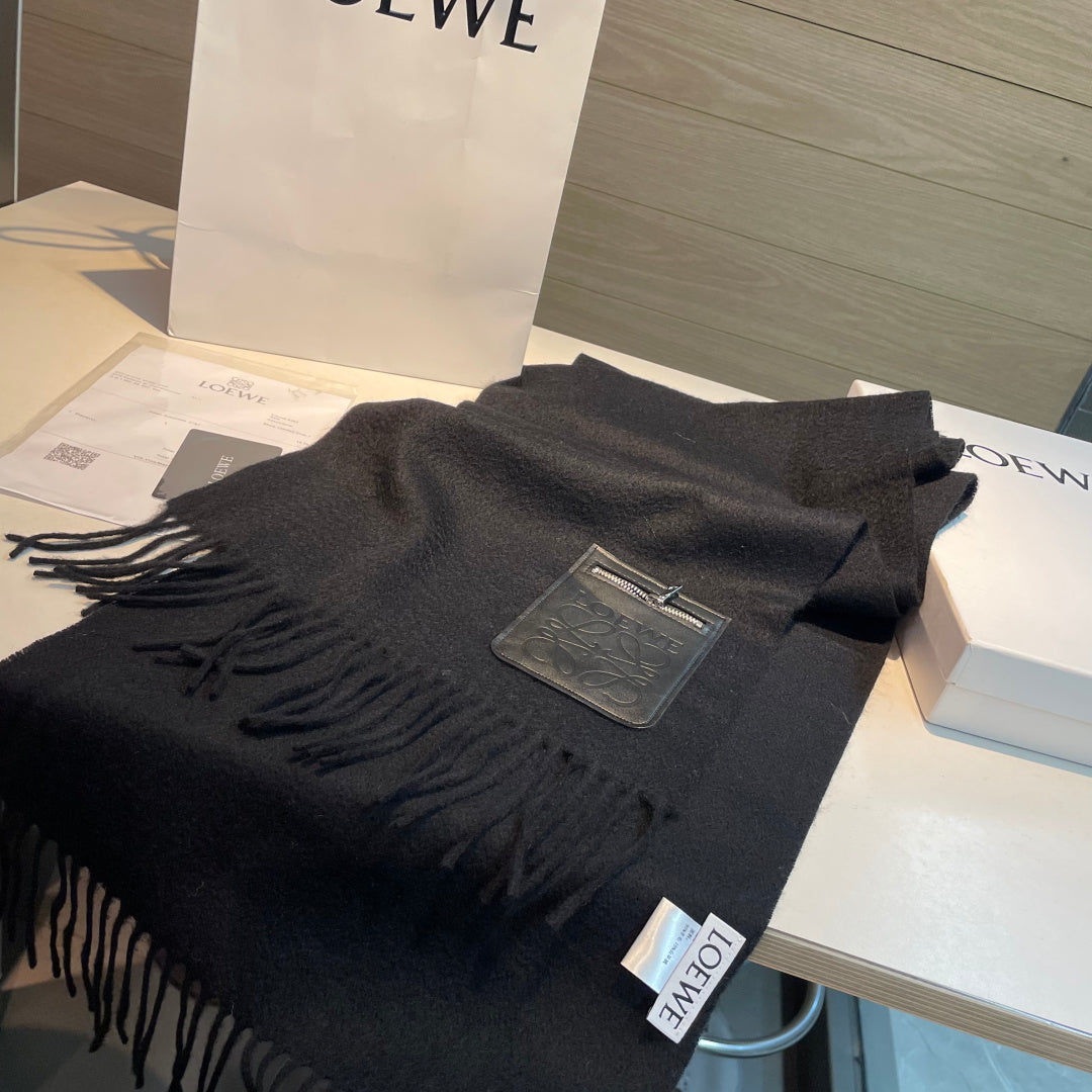 leather elegant Scarf for unisex couple - alternate angle view 7