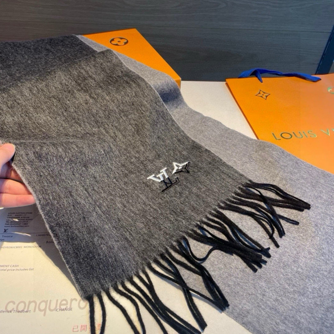 velvet minimalist Scarf for men - alternate angle view 8