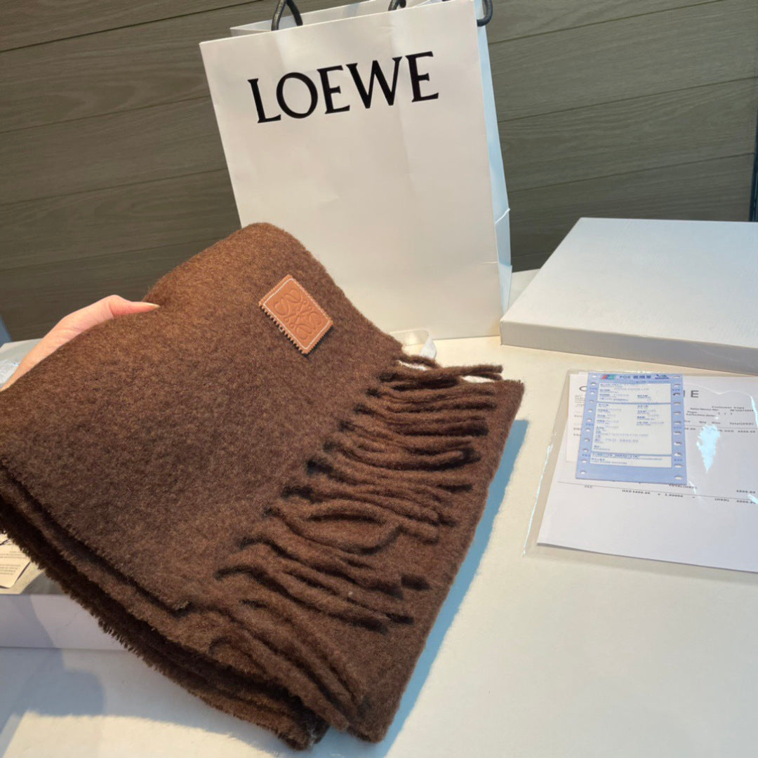 wool elegant Scarf for women - alternate angle view 7