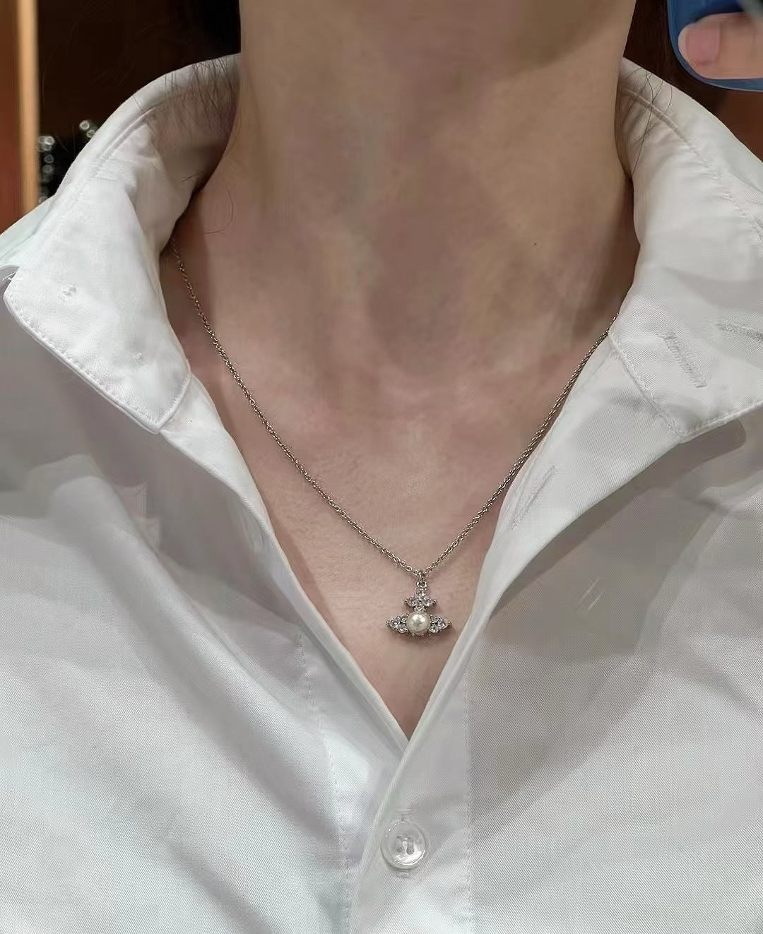 minimalist Necklace for women - alternate angle view 7