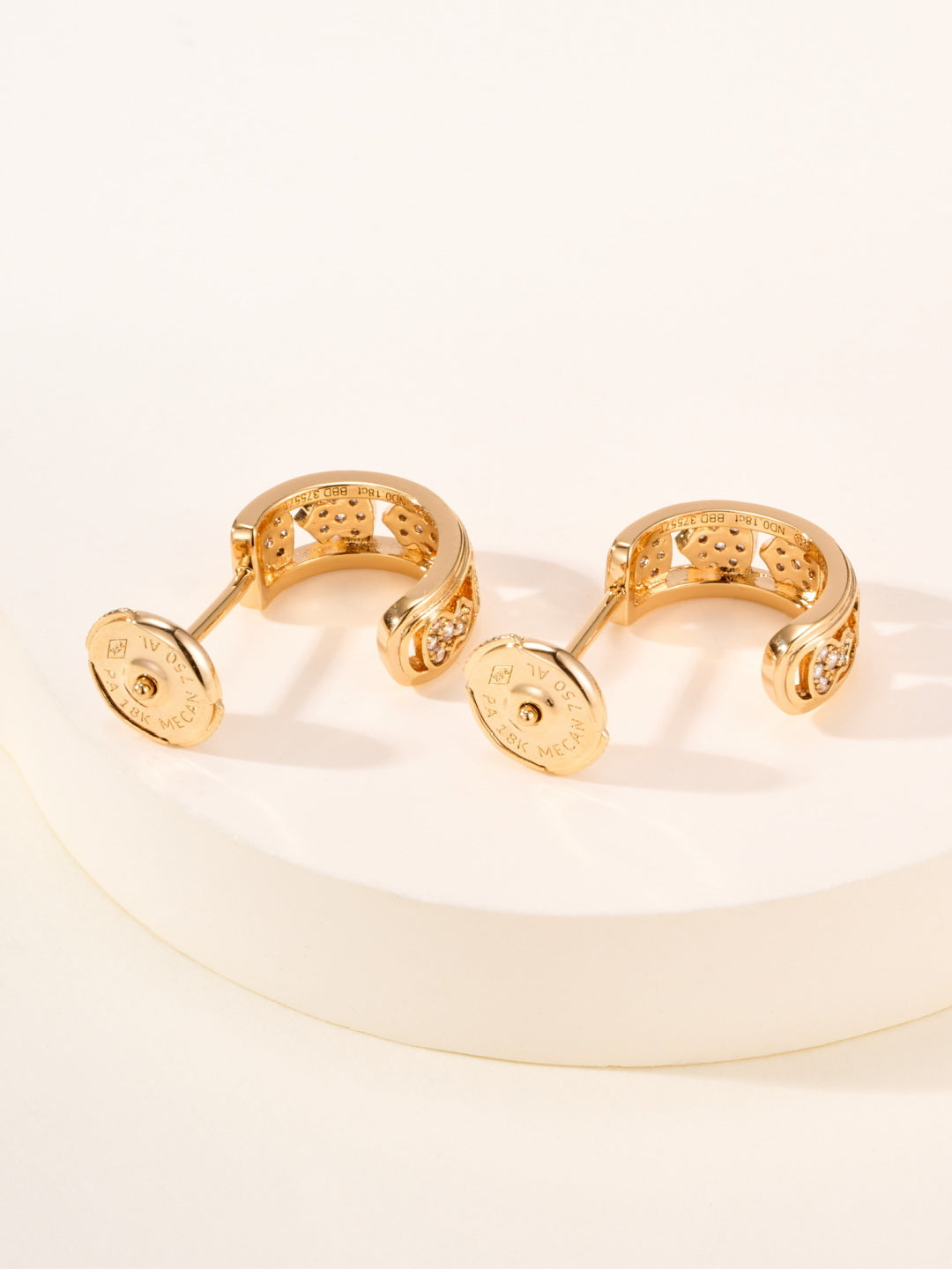 gold crystal Drop Earrings for women - alternate angle view 9