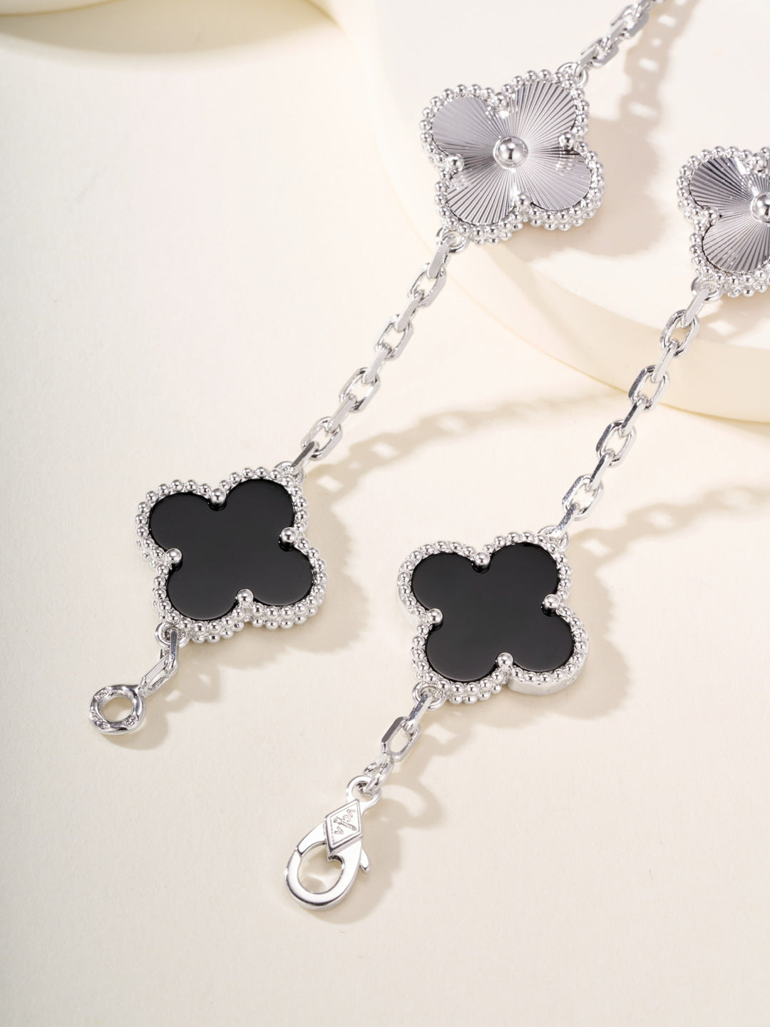 gold agate floral Bracelet for women - alternate angle view 9