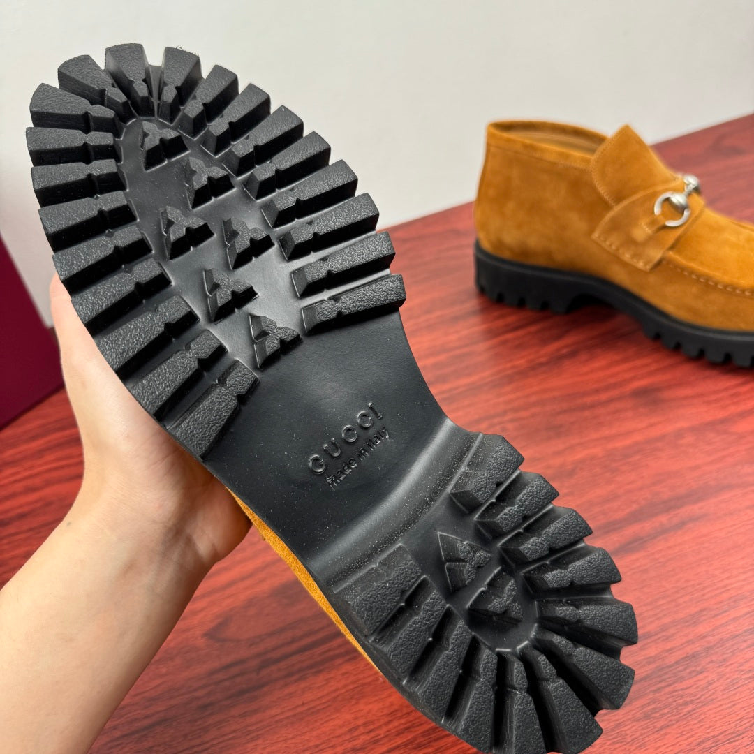 Gucci Men's Horsebit Chunky Ankle Boots