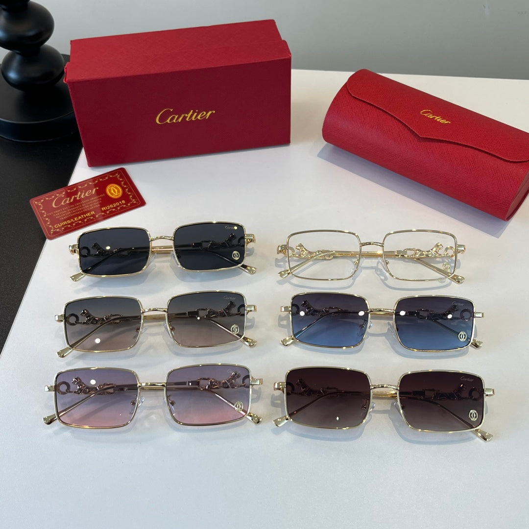 gold metal sun Glasses for women - alternate angle view 12