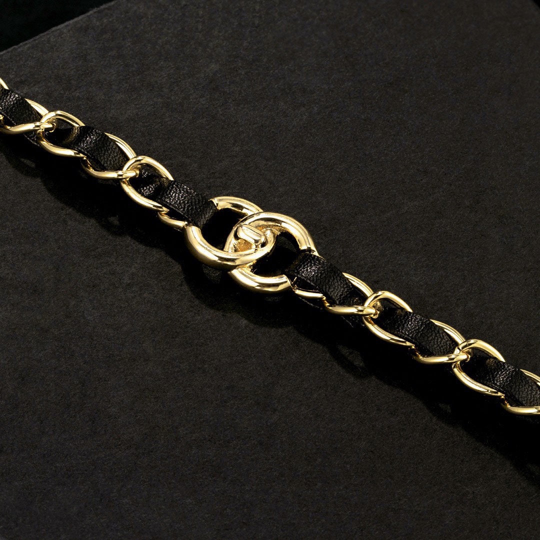 gold brass chain Belt for men and women - alternate angle view 6