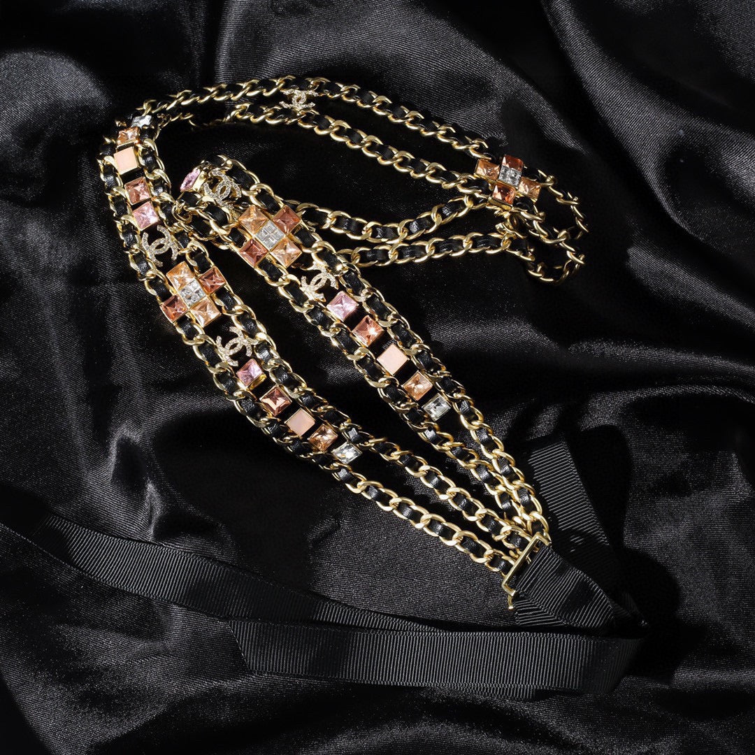 genuine leather stylish Waist Chain for women - alternate angle view 8