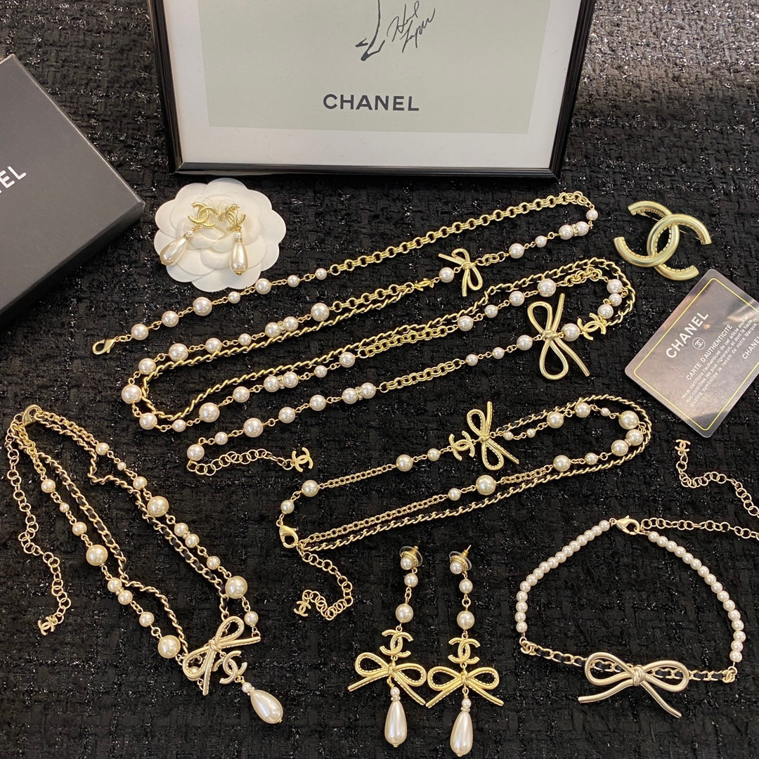 gold pearl butterfly Necklace for women - alternate angle view 9
