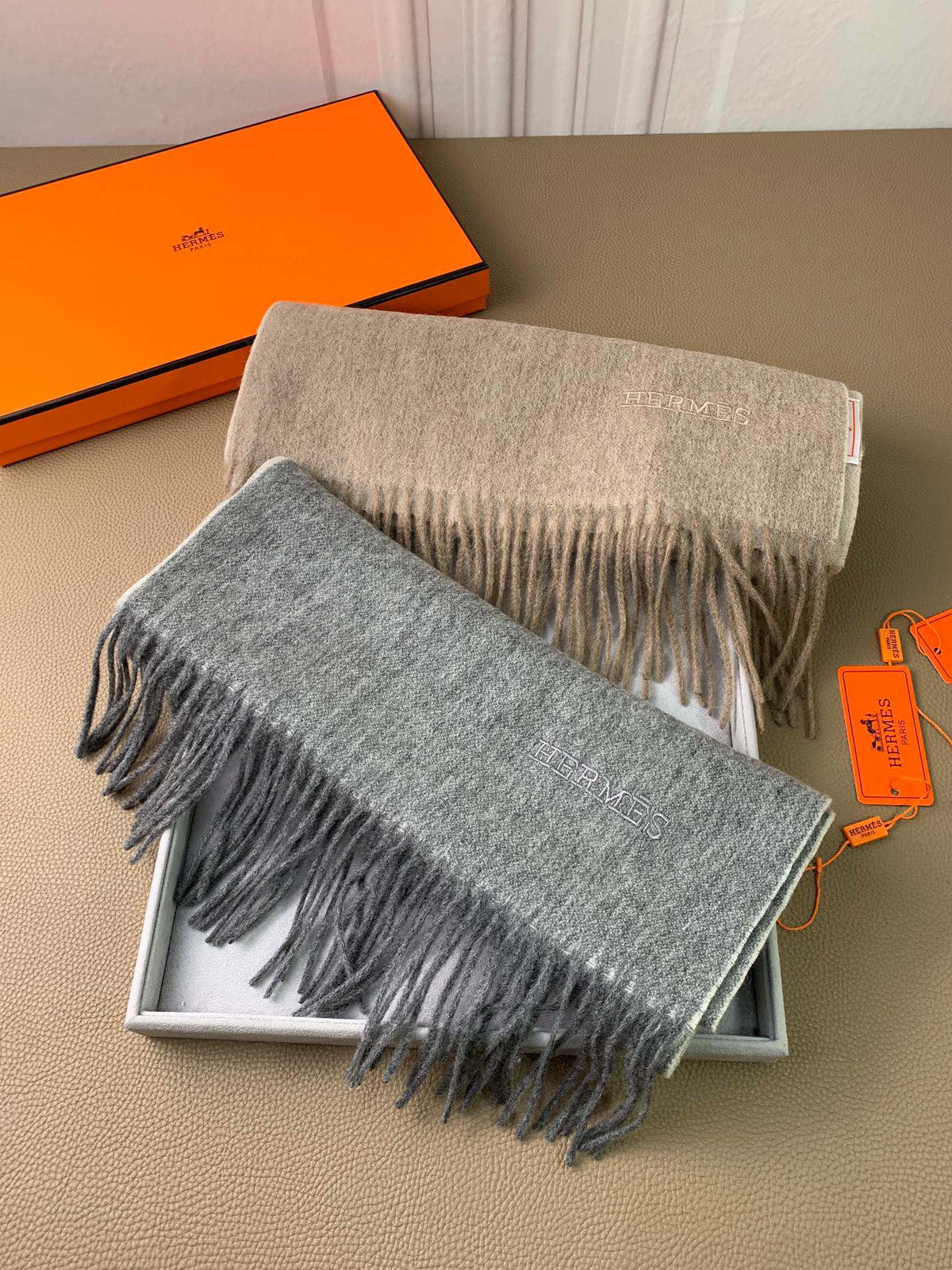 two-tone velvet elegant Scarf for men - alternate angle view 9