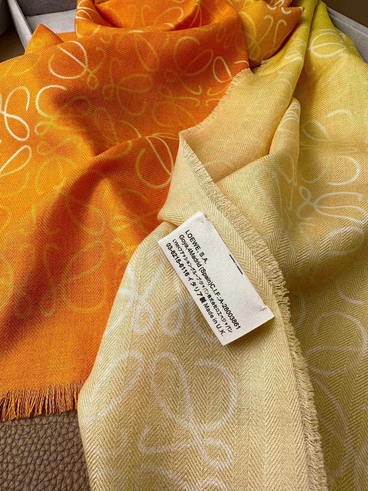 tricolor velvet delicate Scarf for women - alternate angle view 9