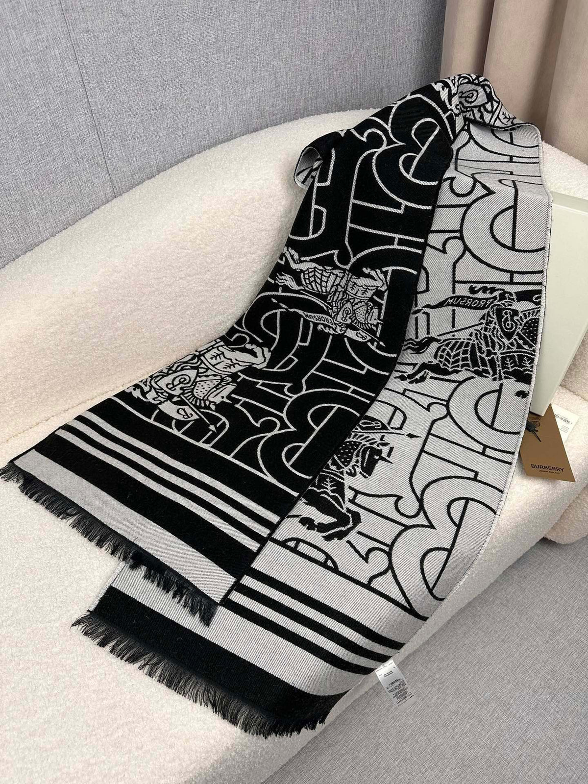 velvet letter Shawl for women - alternate angle view 9