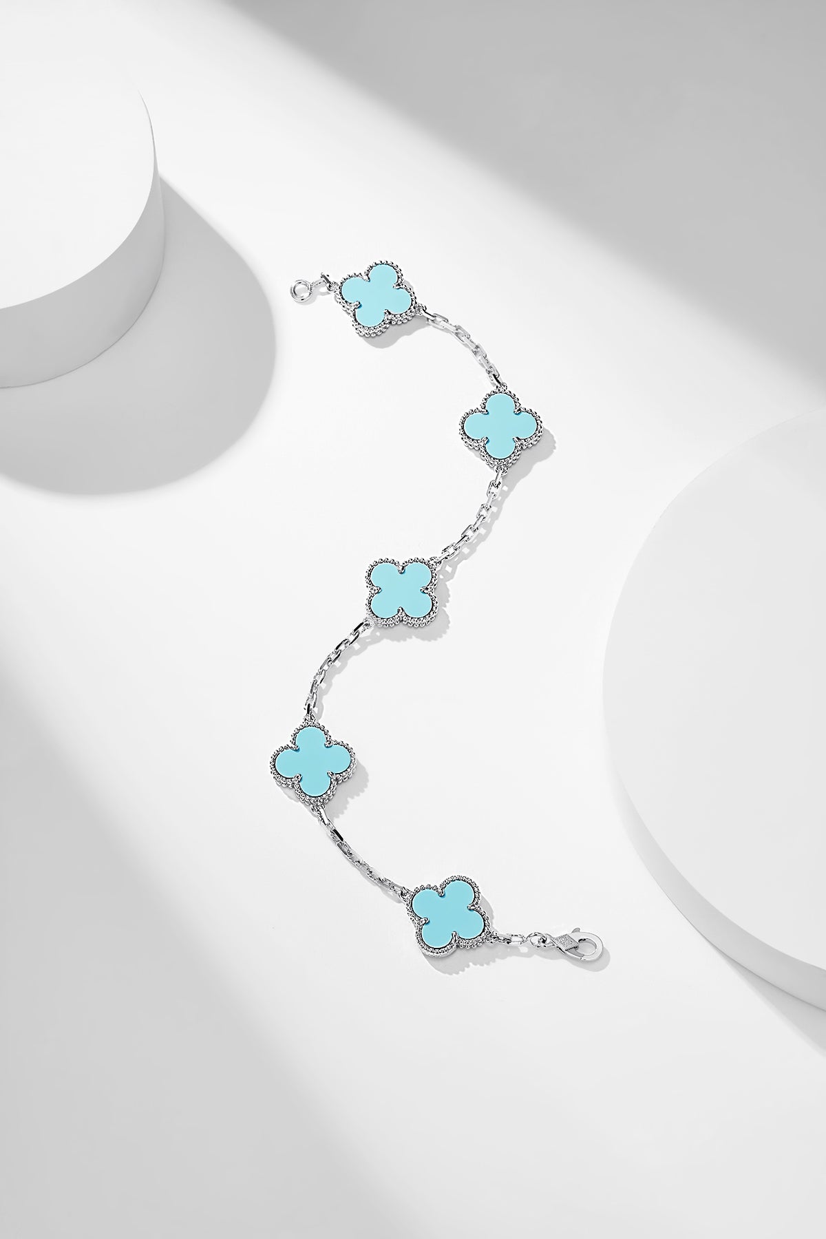 green stone floral Bracelet for women - alternate angle view 4