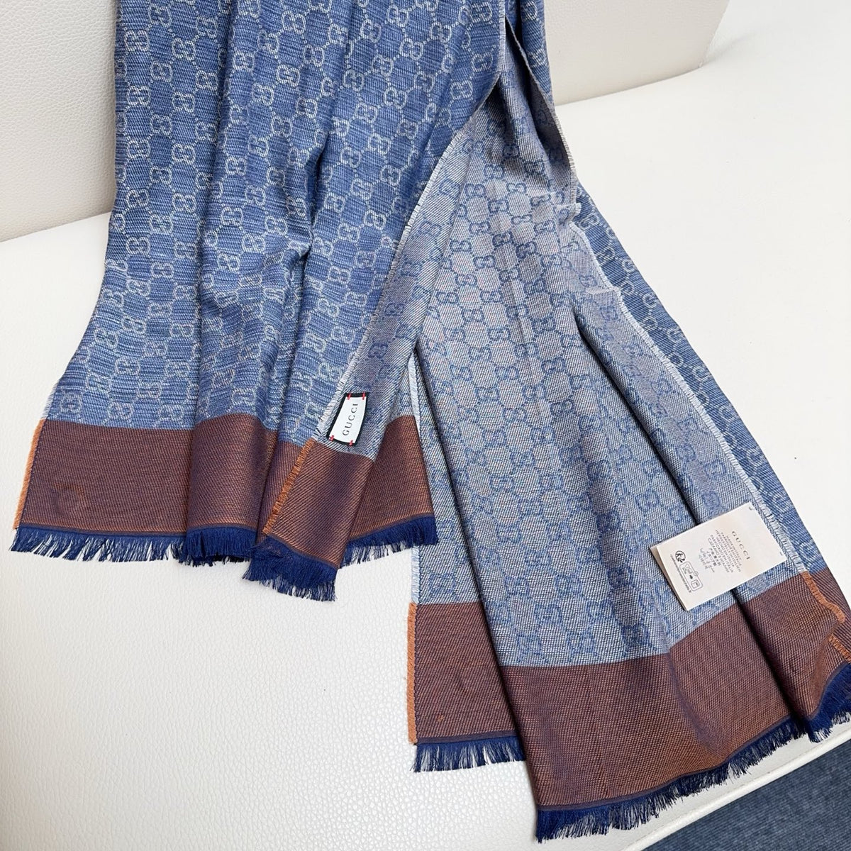 contrast color wool floral Scarf for women - alternate angle view 9