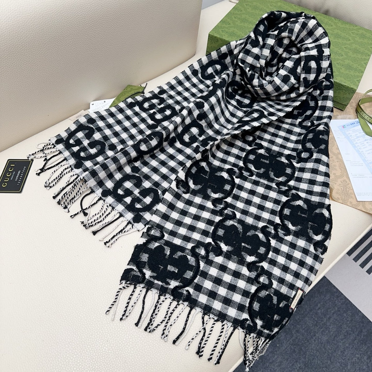 red trendy Scarf for women - alternate angle view 9