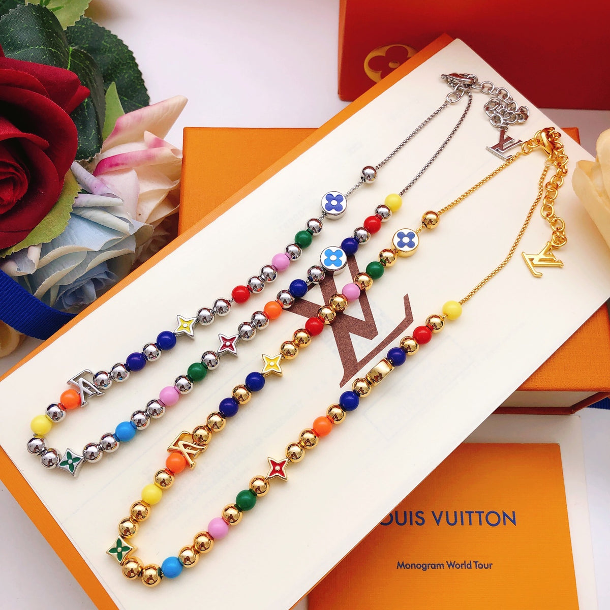 yellow brass Necklace for women - alternate angle view 6