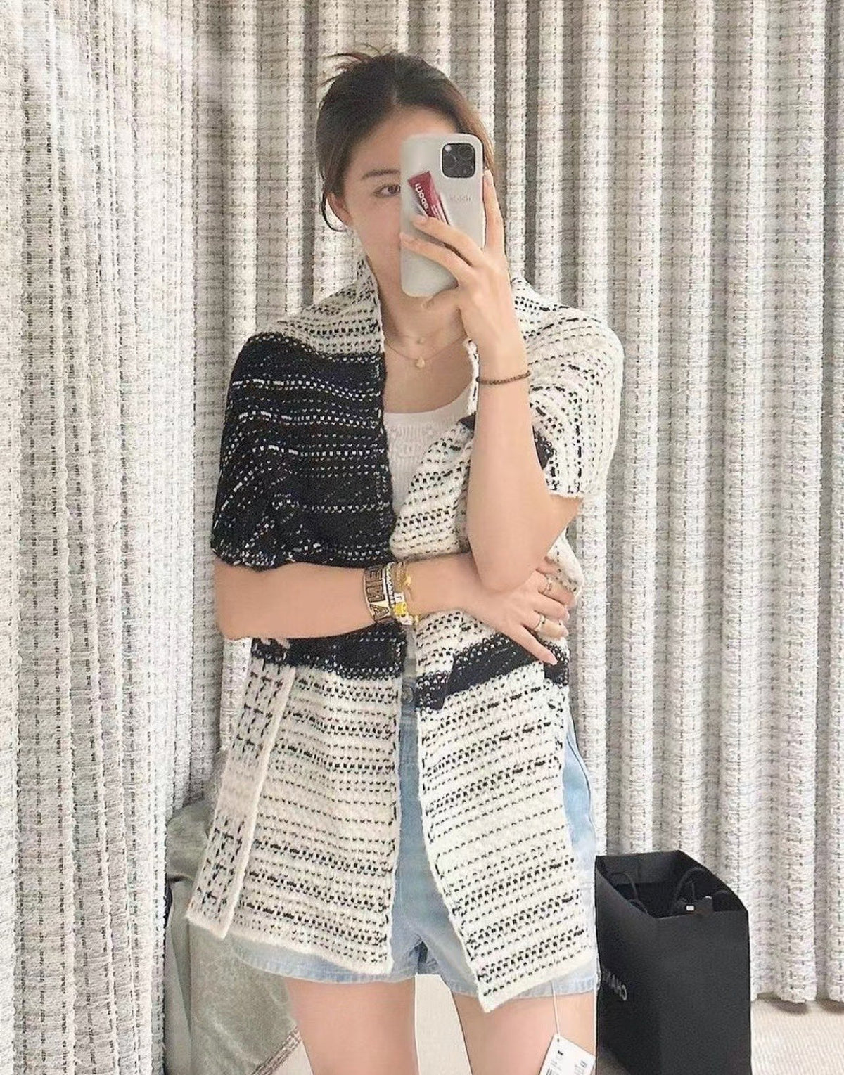 velvet patchwork Scarf for women - alternate angle view 9
