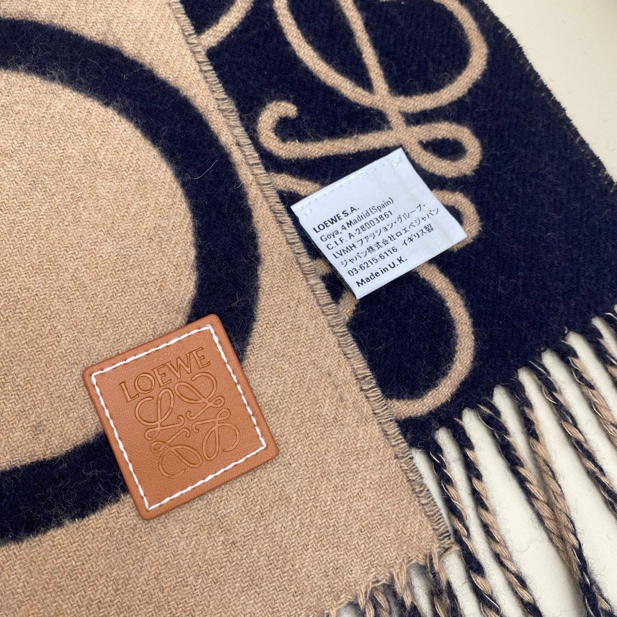 pink genuine leather letter Scarf for women - alternate angle view 9