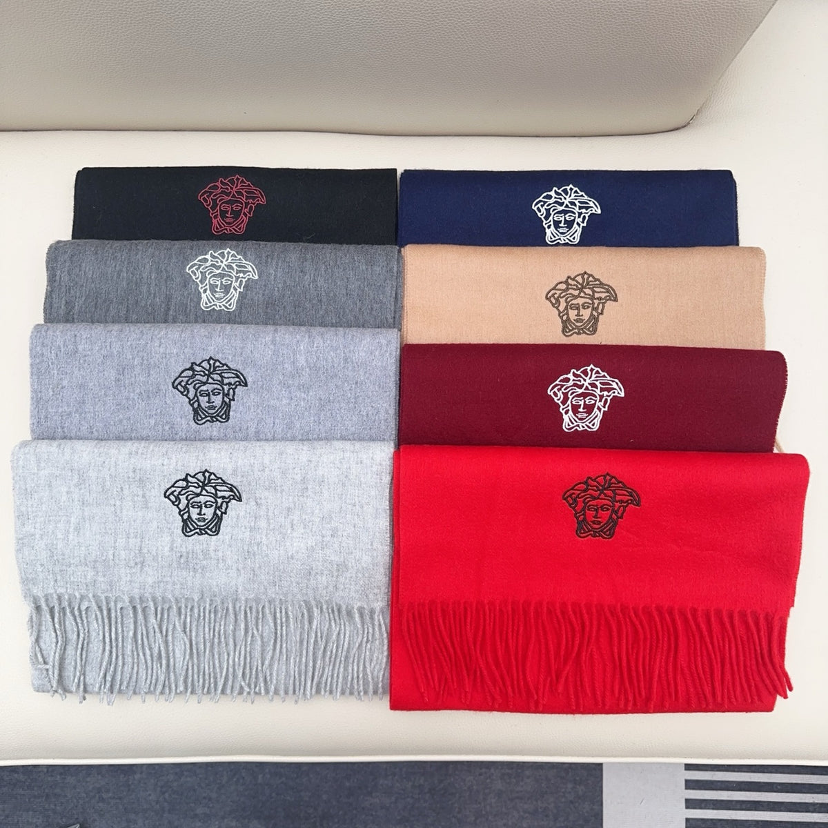 wool tassel Scarf for women - alternate angle view 9