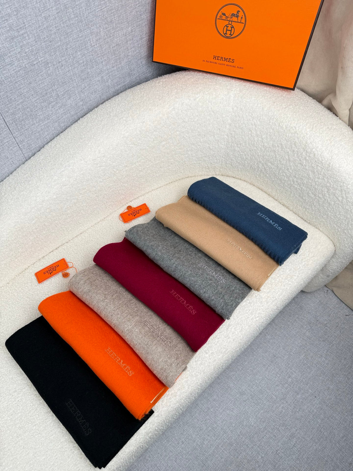 two-tone velvet elegant Scarf for men - alternate angle view 9