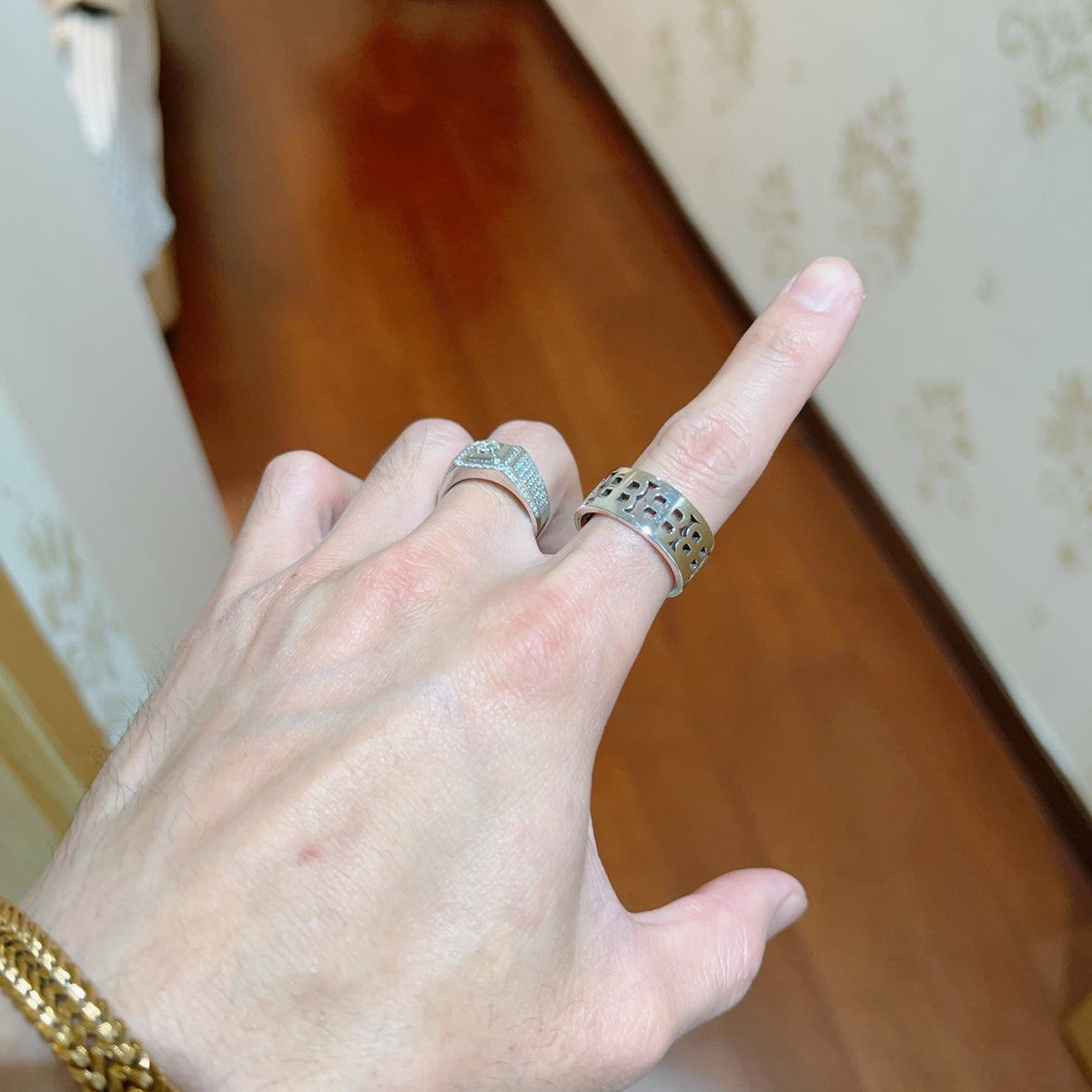 gold unique Ring for women - alternate angle view 9