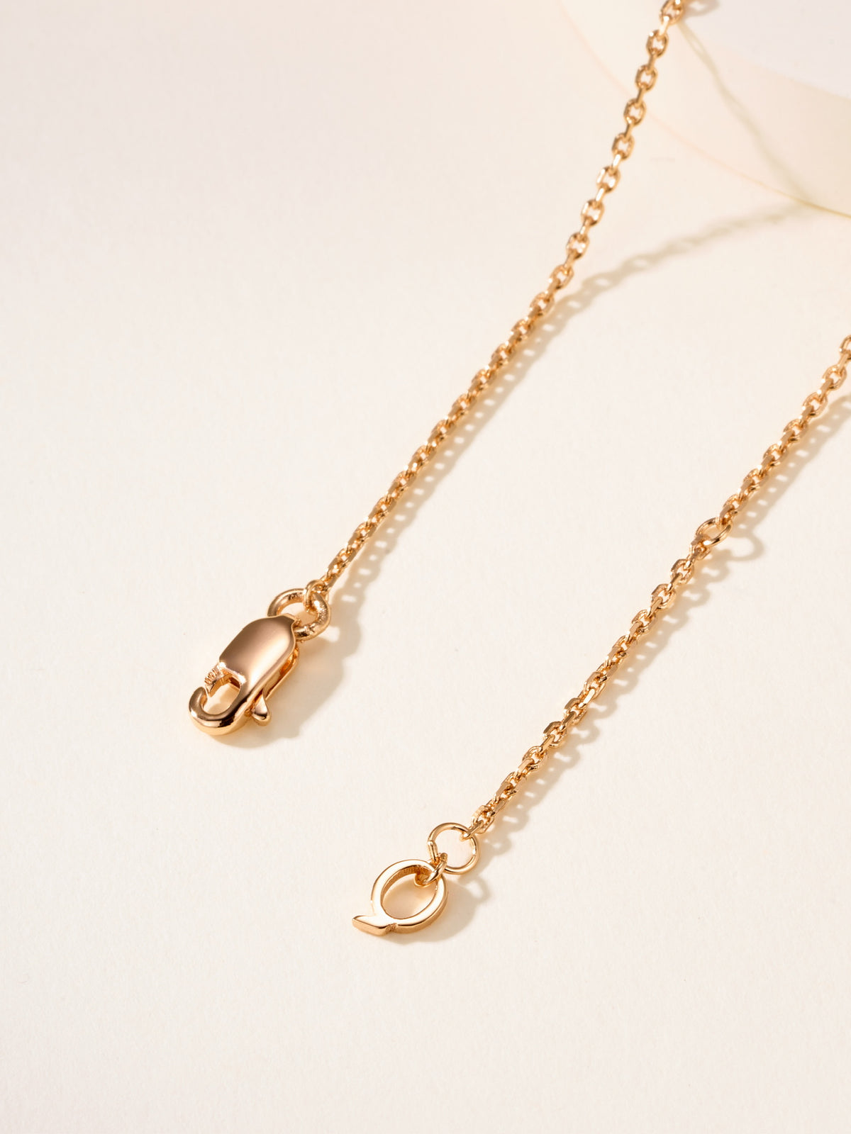rose gold mother of pearl rose Necklace for women - alternate angle view 13
