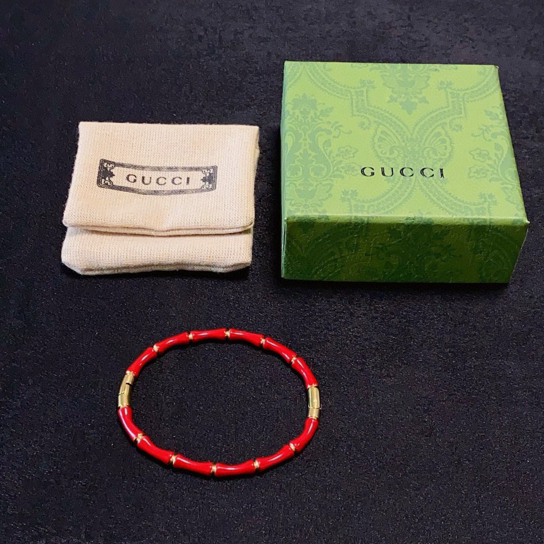 red sterling silver minimalist Bangle for kids - alternate angle view 9