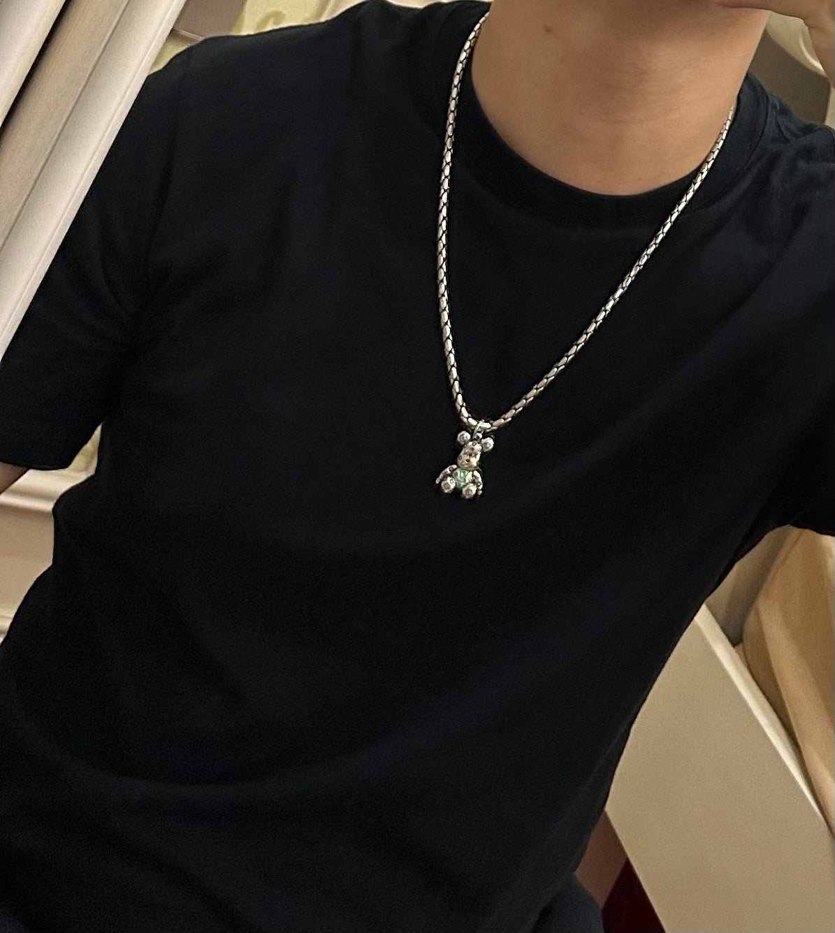 antique chain Necklace for men - alternate angle view 9