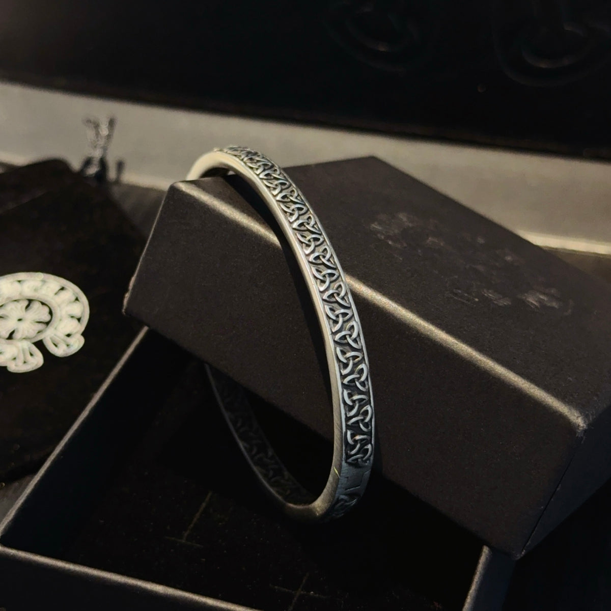 antique cross Bangle for women - alternate angle view 9