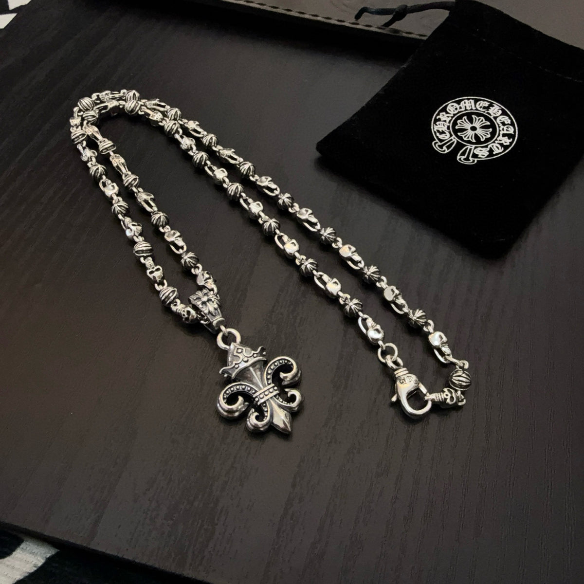antique cross Pendant for men - alternate angle view 9