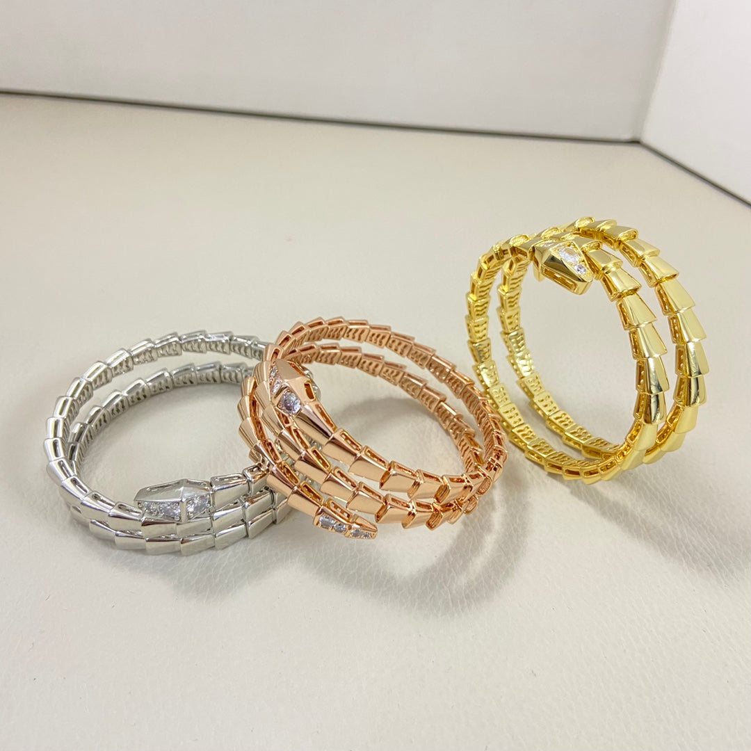 rose gold crystal rose Bangle for women - alternate angle view 6
